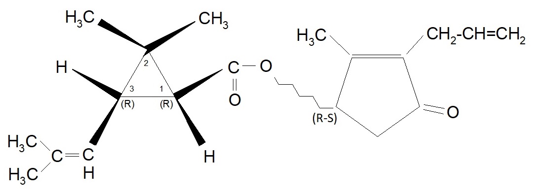 Formula di struttura della Bioalletrina.