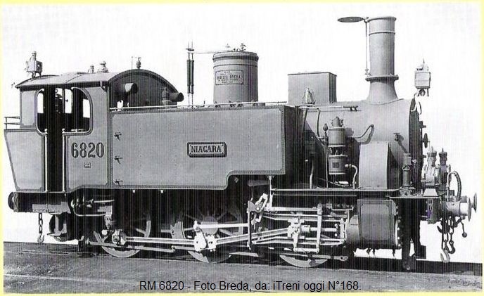 Locomotiva RM 6820, in seguito classificata FS Gr. 830, progenitrice del gruppo Gr.835